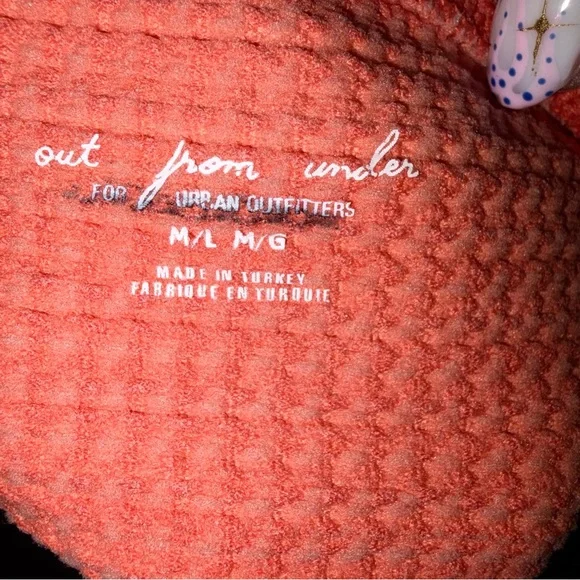 Out From Under Urban Outfitters red waffle knit cropped halter M / L - Picture 3 of 3